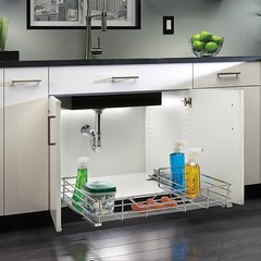 Pullout U Shaped Undersink Basket W/ Soft Close 30" Chrome Pullout U Shaped Undersink Basket W/ Soft Close 30" Chrome