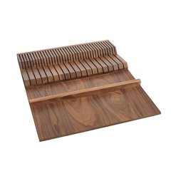 Double Knife Block Insert 18-1/2 inch W Walnut Double Knife Block Insert 18-1/2 inch W Walnut