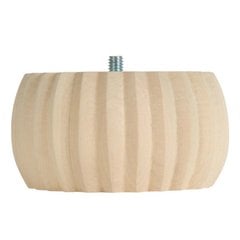 Reeded Bun Bun Foot 2 inch H-Hardwood Reeded Bun Bun Foot 2 inch H-Hardwood
