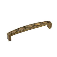 Crescendo 5-5/8 Inch Center to Center Tiger Penshell, Estate Dover Cabinet Pull Crescendo 5-5/8 Inch Center to Center Tiger Penshell, Estate Dover Cabinet Pull