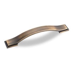 Miranda 5-1/16 Inch Center to Center Antique Brushed Satin Brass Cabinet Pull Miranda 5-1/16 Inch Center to Center Antique Brushed Satin Brass Cabinet Pull