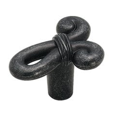 Cyprus 1-5/8 Inch Diameter Wrought Iron Dark Cabinet Knob Cyprus 1-5/8 Inch Diameter Wrought Iron Dark Cabinet Knob
