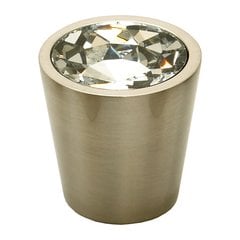 Fire 1-1/16 Inch Diameter Clear Crystal/Satin Nickel Cabinet Knob Fire 1-1/16 Inch Diameter Clear Crystal/Satin Nickel Cabinet Knob