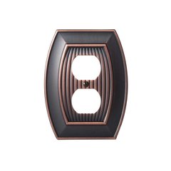 Allison One Receptacle Wall Plate Oil Rubbed Bronze Allison One Receptacle Wall Plate Oil Rubbed Bronze