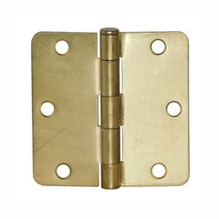5/8" Radius Door Hinge 4" X 4" Satin Brass 5/8" Radius Door Hinge 4" X 4" Satin Brass