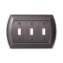 Allison Three Toggle Wall Plate Oil Rubbed Bronze Allison Three Toggle Wall Plate Oil Rubbed Bronze