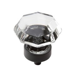 Traditional Classics 1-1/4 Inch Diameter Crystal/Black Bronze Cabinet Knob Traditional Classics 1-1/4 Inch Diameter Crystal/Black Bronze Cabinet Knob