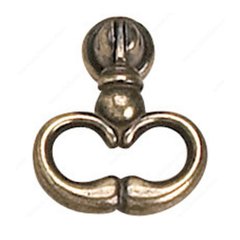 Povera 1-3/8 Inch Diameter Burnished Brass Cabinet Ring Pull Povera 1-3/8 Inch Diameter Burnished Brass Cabinet Ring Pull