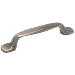 Euro Moderno 3-3/4 Inch Center to Center Brushed Antique Copper Cabinet Pull Euro Moderno 3-3/4 Inch Center to Center Brushed Antique Copper Cabinet Pull
