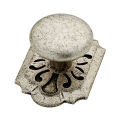 Augustine 2-3/8 Inch Diameter Silver Hammered Cabinet Knob Augustine 2-3/8 Inch Diameter Silver Hammered Cabinet Knob