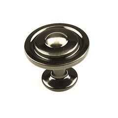 Lisbon 1-1/4 Inch Diameter Brushed Black Nickel Cabinet Knob Lisbon 1-1/4 Inch Diameter Brushed Black Nickel Cabinet Knob