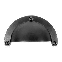 Smooth Iron 3-5/8 Inch Length Black Iron Cabinet Cup Pull Smooth Iron 3-5/8 Inch Length Black Iron Cabinet Cup Pull