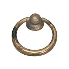 Povera 1-9/16 Inch Diameter Oxidized Brass Cabinet Ring Pull Povera 1-9/16 Inch Diameter Oxidized Brass Cabinet Ring Pull