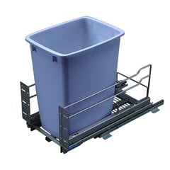 Kessebohmer Single Trash Pullout 36 Quart Grey Kessebohmer Single Trash Pullout 36 Quart Grey