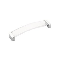 Positano 8-13/16 Inch Center to Center Polished Chrome/Clear Cabinet Pull Positano 8-13/16 Inch Center to Center Polished Chrome/Clear Cabinet Pull