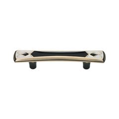 Canterbury 3 Inch Center to Center Black And White Cabinet Pull Canterbury 3 Inch Center to Center Black And White Cabinet Pull