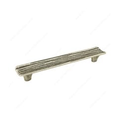 Striated 6-5/16 Inch Center to Center Faux Iron Cabinet Pull Striated 6-5/16 Inch Center to Center Faux Iron Cabinet Pull