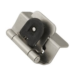 Double Demountable 1/2" Overlay Hinge Pair Satin Nickel Double Demountable 1/2" Overlay Hinge Pair Satin Nickel