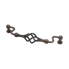 Forged Iron 7-9/16 Inch Center to Center Venetian Bronze Cabinet Bail Pull Forged Iron 7-9/16 Inch Center to Center Venetian Bronze Cabinet Bail Pull