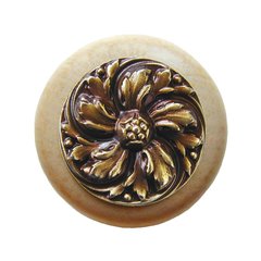 English Garden 1-1/2 Inch Diameter Antique Brass Cabinet Knob English Garden 1-1/2 Inch Diameter Antique Brass Cabinet Knob