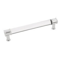 Midway Pull 6-5/16 inch Center to Center Crysacrylic with Chrome Midway Pull 6-5/16 inch Center to Center Crysacrylic with Chrome