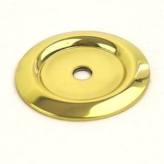 Saturn 1-1/4 Inch Diameter Polished Brass Back-plate Saturn 1-1/4 Inch Diameter Polished Brass Back-plate