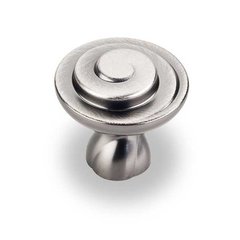 Duval 1-1/4 Inch Diameter Bright Nickel Brushed with Dull Lacquer Cabinet Knob Duval 1-1/4 Inch Diameter Bright Nickel Brushed with Dull Lacquer Cabinet Knob