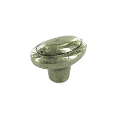 Ovale Designs 1-7/8 Inch Length Polished White Bronze Cabinet Knob Ovale Designs 1-7/8 Inch Length Polished White Bronze Cabinet Knob