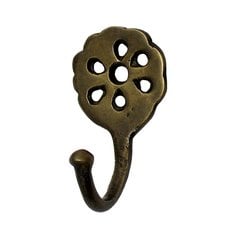 Small Carved Hook 1-1/8 inch L x 1-3/4 inch W - Antique Brass Small Carved Hook 1-1/8 inch L x 1-3/4 inch W - Antique Brass