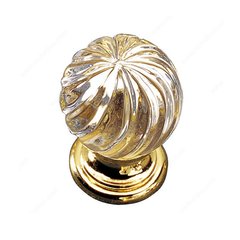 Classic Glass 1-3/16 Inch Diameter Brass,Clear Cabinet Knob Classic Glass 1-3/16 Inch Diameter Brass,Clear Cabinet Knob