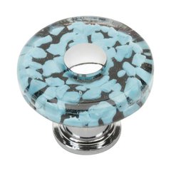 Glass 1-1/2 Inch Diameter Polished Chrome Cabinet Knob Glass 1-1/2 Inch Diameter Polished Chrome Cabinet Knob