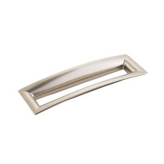 Finestrino 6-5/16 Inch Center to Center Satin Nickel Cabinet Pull Finestrino 6-5/16 Inch Center to Center Satin Nickel Cabinet Pull