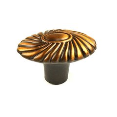 Orchid 1-5/8 Inch Diameter Brushed Antique Copper Cabinet Knob Orchid 1-5/8 Inch Diameter Brushed Antique Copper Cabinet Knob