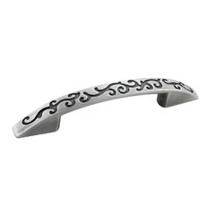 Mayfair 3-3/4 Inch Center to Center Satin Pewter Antique Cabinet Pull Mayfair 3-3/4 Inch Center to Center Satin Pewter Antique Cabinet Pull
