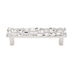 Cobblestone 3-3/4 Inch Center to Center Polished Nickel Cabinet Pull Cobblestone 3-3/4 Inch Center to Center Polished Nickel Cabinet Pull
