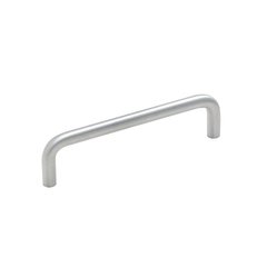 Brass Wire Pull 4 Inch Center to Center Brushed Chrome Cabinet Pull Brass Wire Pull 4 Inch Center to Center Brushed Chrome Cabinet Pull