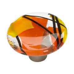 Ice 1-1/2 Inch Diameter Confetti/Orange Cabinet Knob Ice 1-1/2 Inch Diameter Confetti/Orange Cabinet Knob