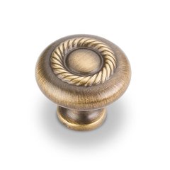 Lenoir 1-1/4 Inch Diameter Antique Brushed Satin Brass Cabinet Knob Lenoir 1-1/4 Inch Diameter Antique Brushed Satin Brass Cabinet Knob