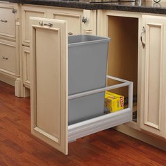 Single Trash Pullout 50 Quart-Silver Single Trash Pullout 50 Quart-Silver