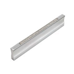 Boutique Crystal 5-1/16 Inch Center to Center Matte Chrome Cabinet Pull Boutique Crystal 5-1/16 Inch Center to Center Matte Chrome Cabinet Pull