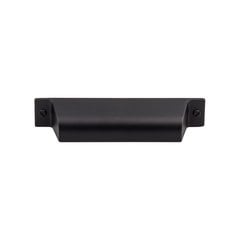 Barrington 3-3/4 Inch Center to Center Flat Black Cabinet Cup Pull Barrington 3-3/4 Inch Center to Center Flat Black Cabinet Cup Pull