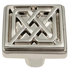 Celtic Square Knob 1-1/4" Dia Polished Nickel Celtic Square Knob 1-1/4" Dia Polished Nickel