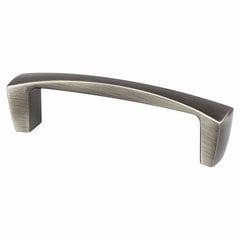 Aspire 3-3/4 Inch Center to Center Brushed Tin Cabinet Pull Aspire 3-3/4 Inch Center to Center Brushed Tin Cabinet Pull