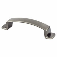 Oasis 3-3/4 Inch Center to Center Brushed Tin Cabinet Pull Oasis 3-3/4 Inch Center to Center Brushed Tin Cabinet Pull