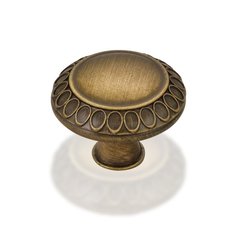 Symphony 1-3/8 Inch Diameter Antique Brushed Satin Brass Cabinet Knob Symphony 1-3/8 Inch Diameter Antique Brushed Satin Brass Cabinet Knob