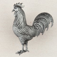Rooster Knob 2-1/8 inch Diameter Antique Pewter Rooster Knob 2-1/8 inch Diameter Antique Pewter