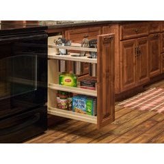 Solid Maple 12 Inch Wide Canister Pull-Out Organizer with Natural Finish - Includes Soft Close Slides Solid Maple 12 Inch Wide Canister Pull-Out Organizer with Natural Finish - Includes Soft Close Slides