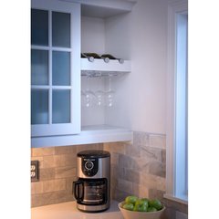 11-7/16 x 1 x 1-3/8 Inch Stem Glass Holder - Satin Chrome 11-7/16 x 1 x 1-3/8 Inch Stem Glass Holder - Satin Chrome
