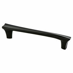 Fluidic 5-1/16 Inch Center to Center Matte Black Cabinet Pull Fluidic 5-1/16 Inch Center to Center Matte Black Cabinet Pull