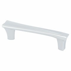 Fluidic 3-3/4 Inch Center to Center Polished Chrome Cabinet Pull Fluidic 3-3/4 Inch Center to Center Polished Chrome Cabinet Pull